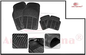 Auto Oprema Black Waterproof Floor/Foot Rubber Mat Compatible with Hyundai Verna Tansform, Set of 4 Mats.