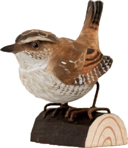 Wildlife Garden Dekovogel - Holzvogel Zaunkönig - handgeschnitzt und handbemalt