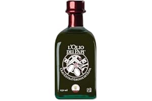‎L'OLIO DEI PAPI L'Olio dei Papi - Oliwa z Oliwek Extra Virgin 100% zimno tłoczony, wyprodukowany z oliwek ze starych plantacji na terenach papieskich 0,25 litra (butelka)