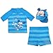 Disney Kids Three Piece Swim Set Baby Boys Swimwear Beachwear Mickey 12-18 Mnth