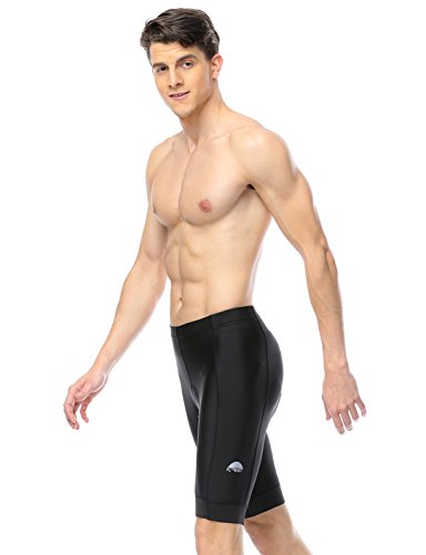 iCreat Herren Fahrradhose Radhose Kurz Radlerhose Radshort Sporthose mit Sitzpolster S/M/L/XL/2XL/3XL - 4