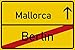 Produktbild vanva Berlin Ortsschild Mallorca Party Schild Urlaub Zubehör Dekoration Gadget Freund Freundin Geschenkidee Deko Reisebüro Männer und Frauen Geschenke Party Deko Fotobox Requisite
