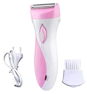 GADGETRONICS Rechargeable Instant Painless Body Hair Remover Trimmer Double Razor Shaver for Under Arms, Bikini Line, Hands and Legs For Men And Women, Hair Remover Machine For Women(Pink)