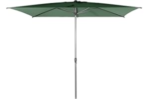 Hespéride - Parasol droit rectangulaire loompa ardoise 3x2m en aluminium