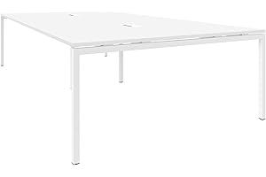 ‎WEBER BÜROLEBEN GMBH Weber Büroleben GmbH NOVA Konferenztisch 320x164cm Weiß mit ELEKTRIFIZIERUNG Besprechungstisch Tisch, Gestellfarbe:Weiß