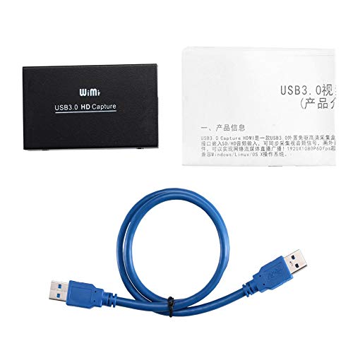 Usb negro Wimi Ec288 3.0 HD 1080P 60Hz 16 bits de captura de vídeo Teléfono Juegos Reunión Capture Box Para Obs Para XSplit vídeo Dongle captura