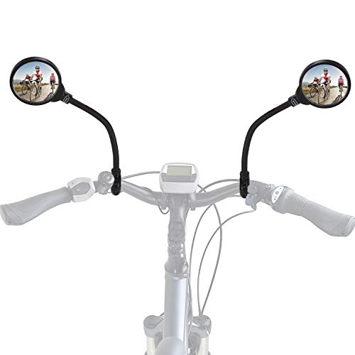 Rupse Fahrradspiegel Rückspiegel, 360°drehbar und verstellbar Weitwinkel Radfahren Rückspiegel Lenker, Rückspiegel 22-32mm für Mountain Road Bike, Rennrad, Fahrrad, Motorrad(Links/rechts), 2 Stück