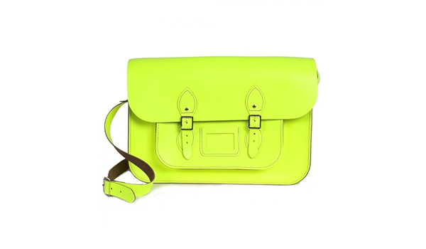 neon leather bag