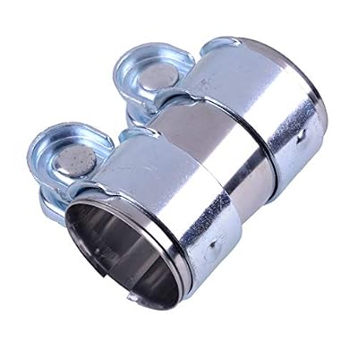beler 2"51mm Connecteur de tuyau d'échappement Heavy Duty Sleeve Double Clamp Tube Joiner