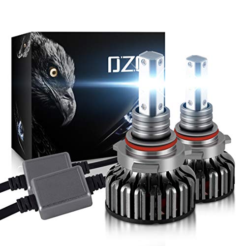 DZG Hir2 / 9012 Kit di conversione LED fari 8000Lm 6000K Nessun errore Lampadine per fari auto Xenon bianco 12V extra brillante 2 pezzi