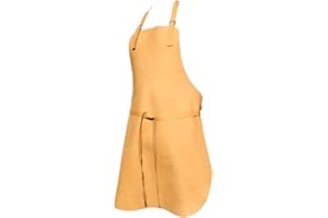 Förster-Fellnest Schöne, naturelle echt Leder Arbeitsschürze, Lederschürze, Schutzschürze, braun, beige, kräftig und weich