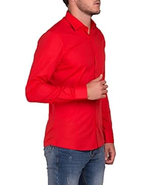 REDBRIDGE Langarm Herren Hemd Basic Business Anzug Freizeit Slim Fit R-2111-A