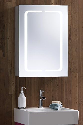 Neue Design LED Illuminated Bathroom Mirror Cabinet With Lights, WIRE FREE Demister Heat Pad, Shaver Socket and Sensor Switch - 70cm(H) x 50cm(W) x 150cm(D) - C17-2AE