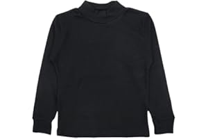 Maglia "Bimbi Sempre" invernale a lupetto per bambino e bambina in caldo cotone interlock, adatto per abbinamenti, per recite, vari colori per ragazzo e ragazza. (6 anni - 116 cm, BS - NERO)