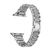 Produktbild Hunpta Edelstahl Armband Kristall Diamant Armband für Apple Uhr 1/2 38mm (Silber)
