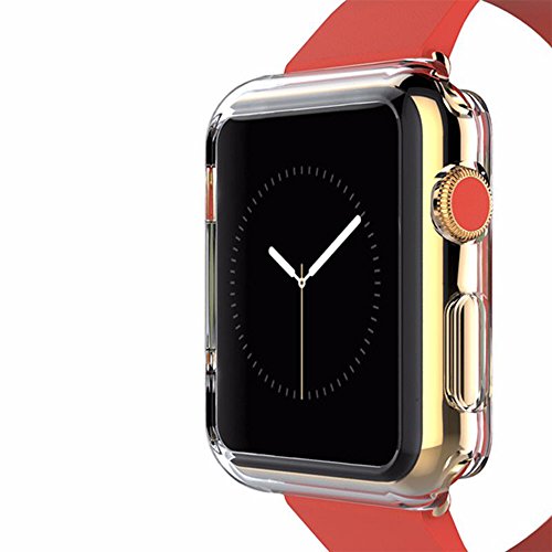 Gosento Case for Apple Watch Series 3 38MM, Crystal Clear Shock Absorption Cover Soft TPU Gel Anti Scratch Transparent Back Case for iWatch Series3 38MM (Clear)