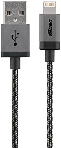 Cabstone textile covered USB Sync/charger - Apple Lightning (suitable for Apple Smartphones &amp; Tablets), 30 cm, black