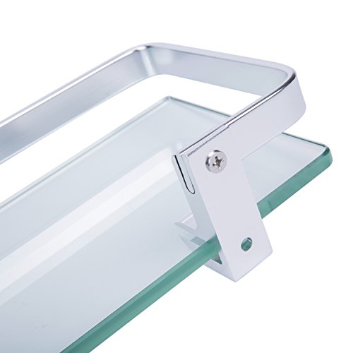 Alicemall Glas Badregal Duschablage Duschkabine Küche Wandregal - 7