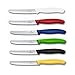 Produktbild 6 Stück Tafelmesser Neue Griffform Swiss Classic Victorinox Weiß, Blau, Schwarz , Rot, Gelb, Grün (Farbenfroh)