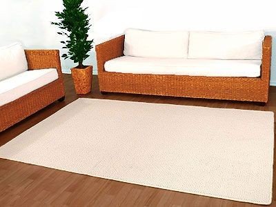 Natur Wolle Teppich Berber Malta Wollweiss in 24 Größen, Größe:300x300 cm