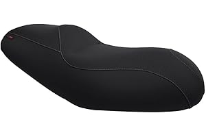 MOTO DISCOVERY Pokrowiec na siedzenie kompatybilny z Piaggio MP3 250/300 / 400/500 LT 2009-2013 czarny z ciemnoszarymi szwami