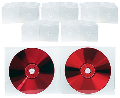 Doppel CD Slim Soft Boxen im 50er-Set, 7 mm, transparent