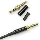 KetDirect Goldener, 3-poliger Löt-Stecker, 3,5 mm, Reparatur für Kopfhörer, Klinkenstecker, Metall, Audio, Kopfhöreranschluss