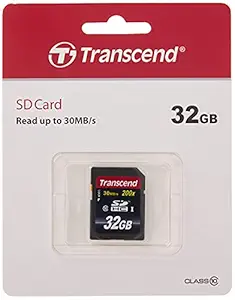 Transcend 32GB SDHC Class 10 Flash Card-TS32GSDHC10