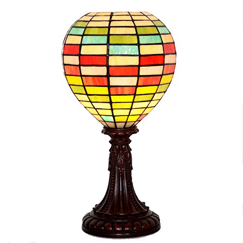 Preisvergleich Produktbild Glasmalerei Heißluftballon 8 Zoll Tischlampen Harz Basis Tischlampe für Couchtisch Wohnzimmer antiken Schreibtisch Nacht