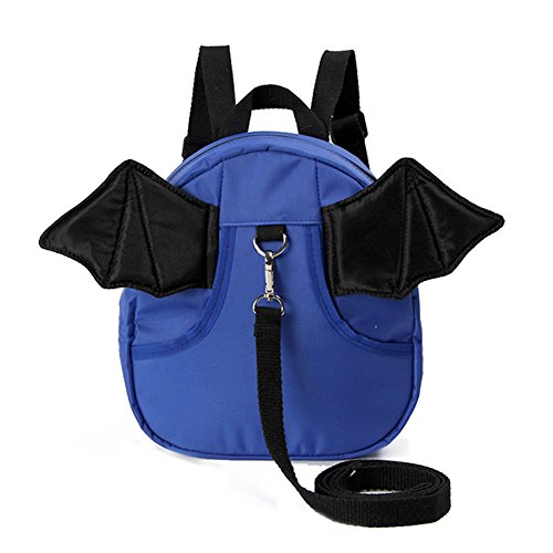 Zhuannian Toddler Kids Angel Safety Harness Backpack with Reins (Blue)