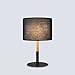 Produktbild Wanson Tischlampe Modern Schlafzimmer Hotel Schreibtisch Lampe Kreativ Tischleuchten Eiche Licht Durchmesser 25Cm E27 Pflege Lampe Schwarz