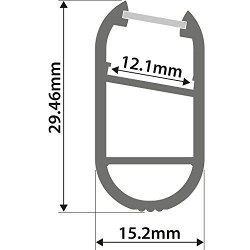 Preisvergleich Produktbild Alu LED Klebeband Profil Garderobenleiste 1 METRE