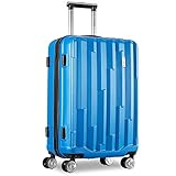 【ABS hard shell + Aluminium coping griff】 Unsere Koffer sind aus hartem ABS Material gefertigt, sie sind stark, leicht und kratzfest. Mit unserem Hartschalenkoffer sind Sie optimal ausgestattet, da die verstärkte Struktur aus hochwertige ABS Hartschale und die verstärkten Kanten auf Basis des modernen Designs sorgen immer gleichzeitig für Ihre sichere und günstige Reise.