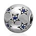 Produktbild Authentic 925 Sterling Silber Twinkle Charm Clip Stopper Perlen mit blauen Cz Stein