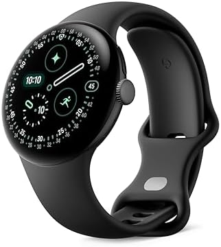 Google Pixel Watch 4 (41 mm) - Smartwatch Android con tracker per fitness e benessere, e assistente virtuale Gemini - Cassa in alluminio nero opaco - Cinturino sportivo nero ossidiana - LTE