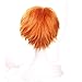 S-noilite UK Short Full Wig Unisex Cosplay Party Fancy Daily Dress Syntheic Adjustable Dark Orange