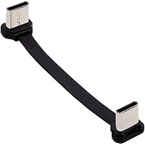 CY Câble Coudé USB-C Type C Vers USB-C Ultra Fin Plat