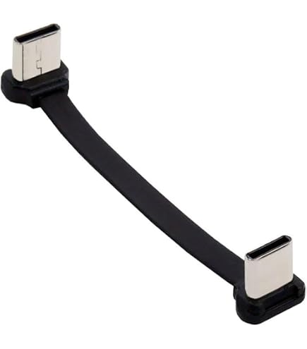 Chenyang USB-C Flachkabel – 90 Grad Abgewinkelt, 1 Meter, USB 2.0 Auf USB-C | Flexibel Für FPV, Kamera & Handy