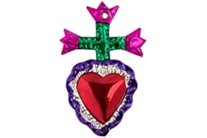 FANMEX - Fantastik - Corazón de hojalata artesanía Mexicana pequeño (Cruz)