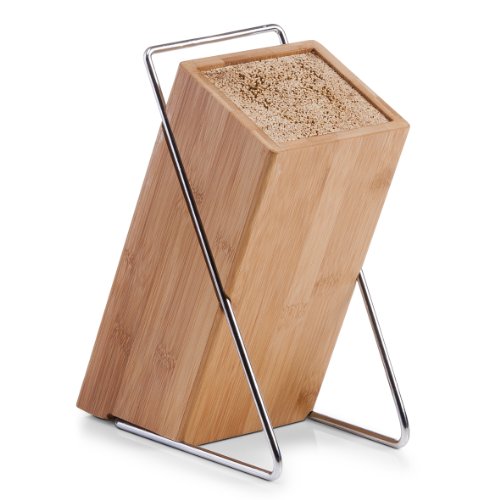 Zeller 25317 Messerblock, Bamboo/Metall verchromt, L 21.5 x B 12 x H 27.5 cm - 2