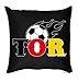 Produktbild Cooler Fußball Fanartikel / Fussball Kissen : Fußball Tor / Kissen mit Füllung Farbe: schwarz