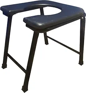 Kaizen Heavy Duty Folding Commode Stool - Black