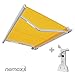 Produktbild Nemaxx FCA45X Vollkassettenmarkise mit Licht- und Windsensor 4,5m x 3m gelb: Kassettenmarkise für optimale Beschattung aus UV-beständigem und wetterfestem Acryltuch in weißer Kassette - nach DIN EN 13561