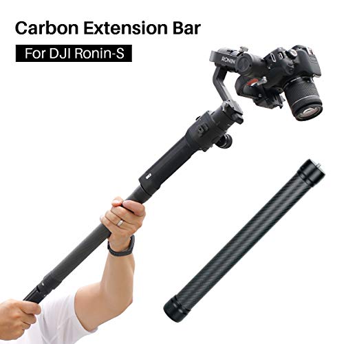 Extensión de fibra de carbono Pole Stick 1/4 '' 3/8 "Barra de estabilización de la banda de rodadura Monopod para DJI Ronin S Moza Air 2 Zhiyun Crane 2 Video Gooting Accesorios