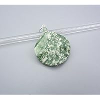 Baum Achat Anhänger - Kettenanhänger - grüner Kettenanhänger - 925 Silber