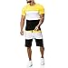 Produktbild BHYDRY Herren 2 Stück Outfit Sport Set Kurzarm Sommer Freizeit Casual Short Thin Sets