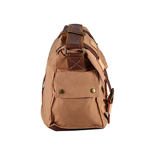Sac    bandouli  re appareil photo  Beaspire Sacoche bandouli  re de toile pour voyage vid  o cam  ra Num  riques R  flex housse sacoche anti-choc Imperm  able Randonn  e pour Canon  Nikon  Sony  Pentax  Fujifilm  Panasonic  Leica etc  Marron 