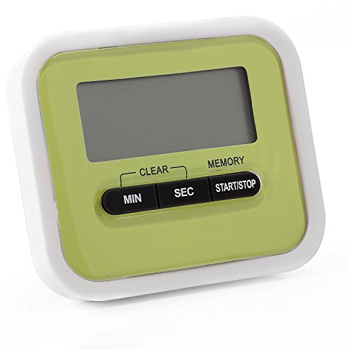 EUGO Großes Display Digitaler Küchentimer – Elektronischer Timer mit Magnet und Befestigungsclip, Stander – Grün - 4