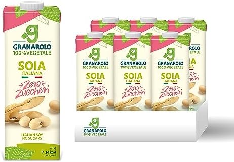 Granarolo, Bevanda di Soia da 1 Litro, 6 Confezioni di Bevanda Vegetale a Base di Soia, 100% Made in Italy, Zero Zuccheri, Ottima Per Colazioni e Merende in Qualsiasi Momento della Giornata