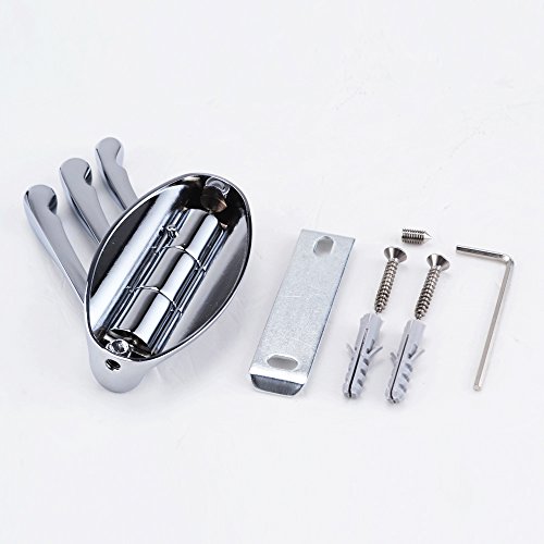 Freedom-vp Edelstahl Haken mit der Schrauben mit drei Schwingarmen Handtuchhaken Hakenleiste Haken Kleiderhaken halter Wandhaken Hut Schlüssel Haken Handtuchhalter im Badezimmer Küche Schlafzimmer WC Büro Haken (Chrome) - 5